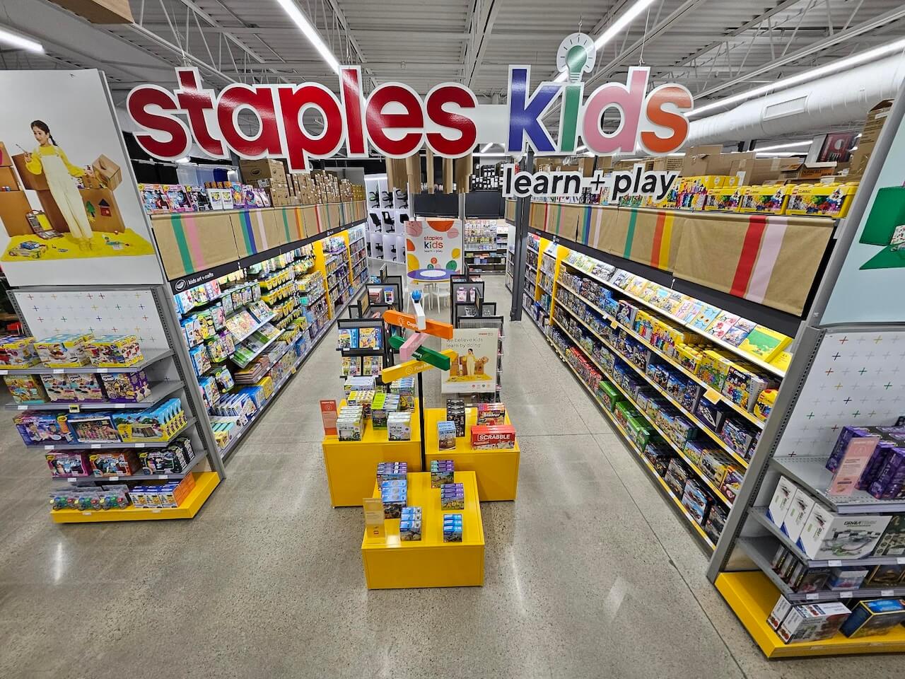 Staples Kids retail display